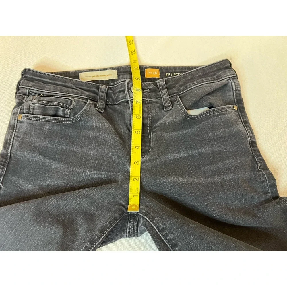 Pilcro and the Letterpress Stet Jeans Women's 28 Black Mid Rise Skinny Whiskered